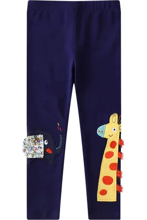 LULU & SKY Girls Applique Detail Ankle-Length Leggings