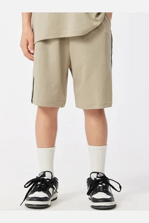 LULU & SKY Kids Cotton High-Rise Sports Shorts