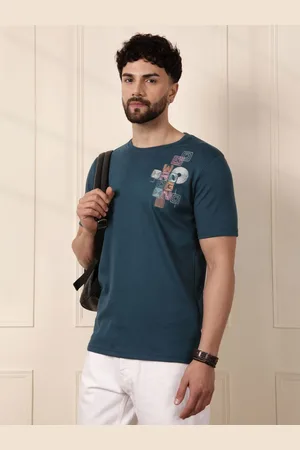 WROGN Men Graphic Printed Round Neck Cotton Slim Fit T-shirt