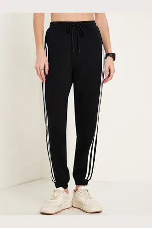 Pantaloons Women Pure Cotton Mid Rise Joggers With Side Contrast Piping