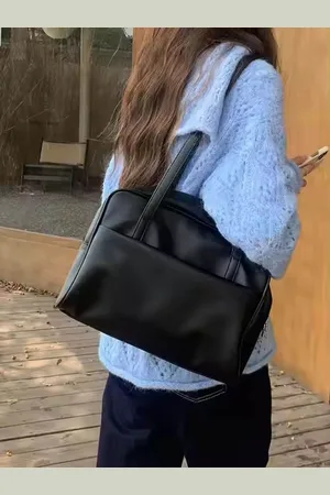 Stylecast Textured Structured Shoulder Bag with Cut Work
