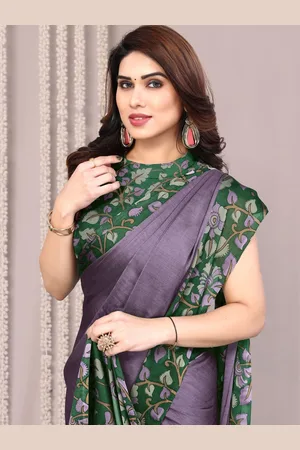 Kalini Women Floral Printed Saree With Blouse Piece