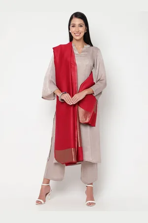 La Vastraa Women Wool Golden Reversible Stole