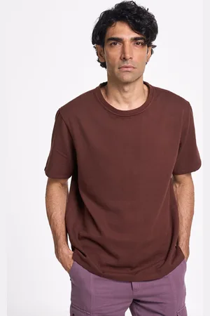 Terra Luna Men Solid Round Neck Cotton T-shirt
