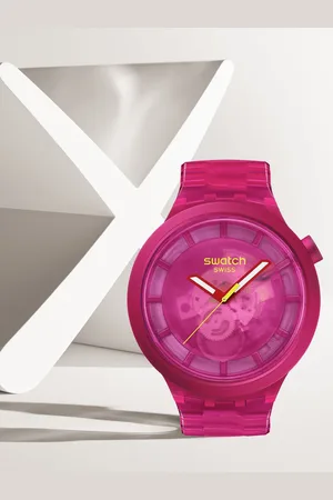 Swatch Colors Of Joy Women Printed Dial & Ceramic Straps Analogue Watch SB05P102