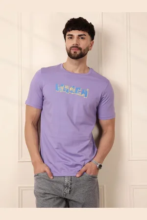 WROGN Men Typography Printed Round Neck Cotton T-shirt