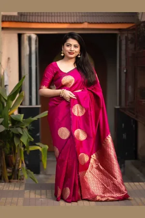 DIVASTRI Ethnic Motifs Woven Design Zari Pure Silk Kanjeevaram Saree