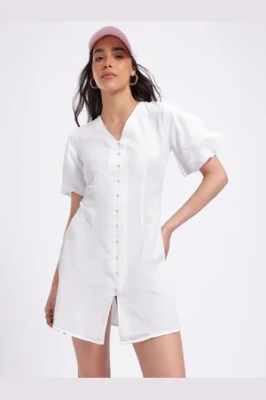 DressBerry Summer Chic Button-Up A-Line Mini Dress