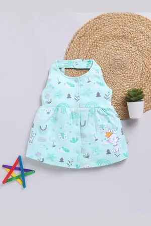 Moms Love Girls Printed Sweet Bunny Pure Cotton Fit & Flare Dress