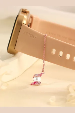 GIVA 925 Silver Rose Gold Pearl Drop Watch Charm-Adjustable