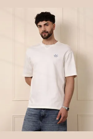 WROGN Men Solid Round Neck Cotton Oversized T-shirt