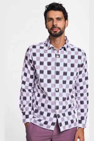 Terra Luna Men Smart Slim Fit Opaque Checked Casual Shirt