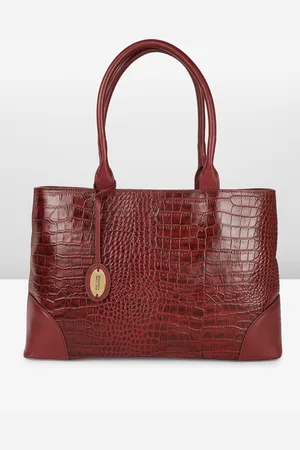 Hidesign Textured Leather Structured Shoulder Bag with Tasselled