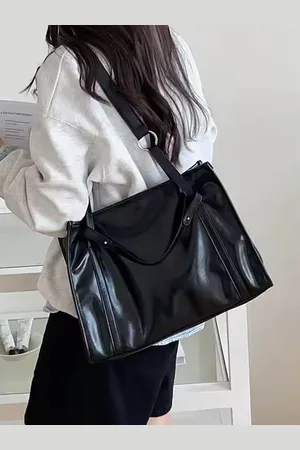Stylecast Striped Bucket Shoulder Bag with Tasselled