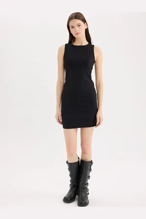 DeFacto Women Sleeveless Bodycon Mini Dress