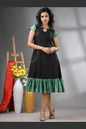 Charukriti A-line Ethnic Dress With Ruffle