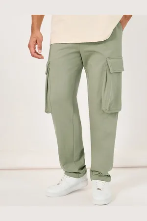 Styli Men Oversized Open Hem Pure Cotton Jogger With Baggy Cargo Pockets