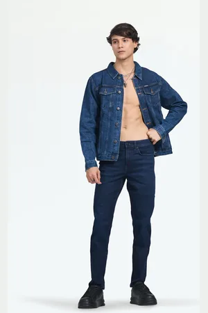 LOVEGEN Men Slim Fit Mid-Rise Light Fade Clean Look Cotton Jeans