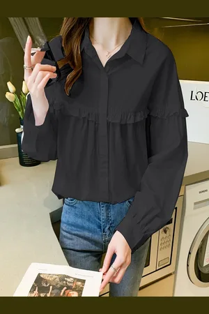 Stylecast Women Solid Spread Collar Cotton Casual Shirt