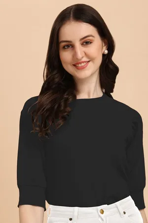 Corsica Women Round Neck Crepe Top