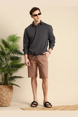 Mast & Harbour Textured Tie Up Detailing Opaque Casual Shirt
