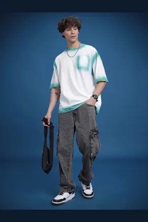 Roadster The Life Co. Relaxed Fit Tie and Dye Pure Cotton T-shirt