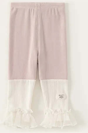 LULU & SKY Girls Colourblocked Ankle-Length Leggings