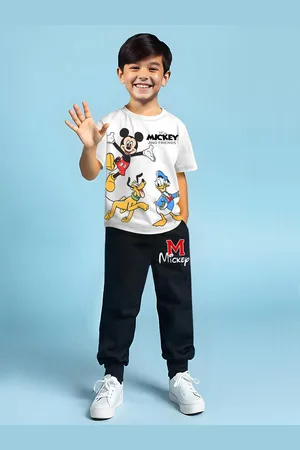 Miss and Chief Boys Printed Round Neck T-Shirt With Joggers