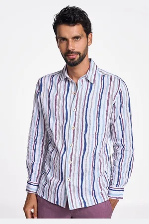 Terra Luna Men Smart Slim Fit Opaque Striped Casual Shirt