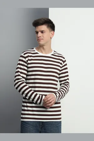 Metronaut Men Striped Round Neck Slim Fit T-shirt