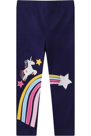LULU & SKY Girls Printed Mid-Rise Ankle-Length Leggings
