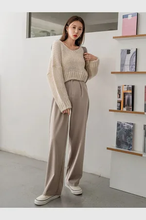 FNOCKS Women Relaxed Fit High-Rise Formal Trousers