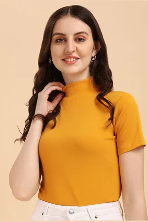 Corsica Women High Neck Crepe Top