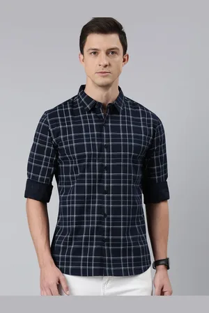 Provogue Men Spread Collar Multi Striped Cotton Casual Shirt