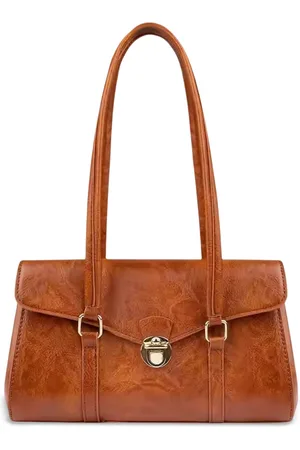 Stylecast Textured Structured Shoulder Bag with Cut Work