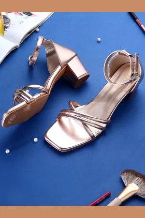 TRASE Open Toe Block Heels