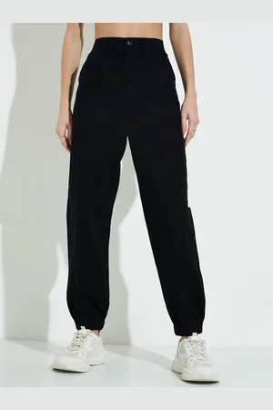 PEOPLE Women Cotton Joggers Trousers