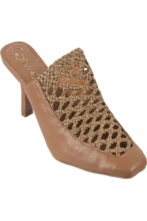 Catwalk Women Printed Mules with Laser Cuts Flats