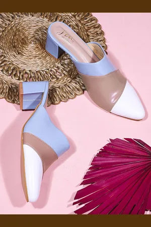 JM Looks Women fashion Comfortable Sole Block Heel Mules