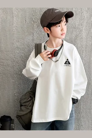 LULU & SKY Boys Typography Printed Round Neck Cotton Oversized T-shirt