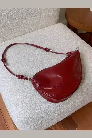 Stylecast Embellished Half Moon Hobo Bag with Tasselled