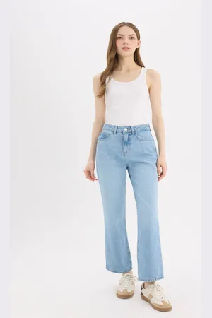 DeFacto Women Straight Fit Heavy Fade Cotton Jeans