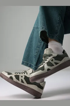 RARE RABBIT Men Colourblocked Leather Sneakers