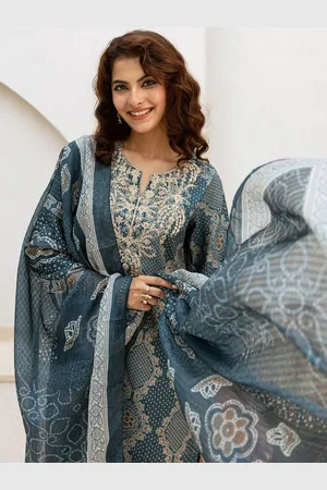 Ishin Women Ethnic Motifs Printed Regular Kurta with Trousers & With Dupatta