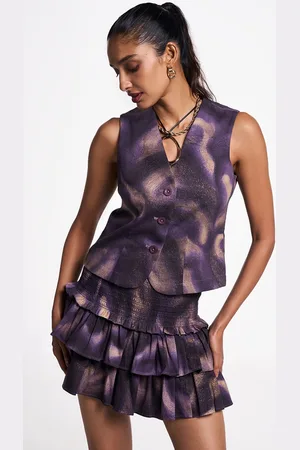 Terra Luna Printed V-Neck Khadi Cotton Waistcoat
