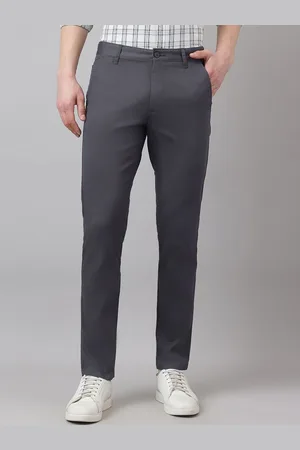 Richlook Men Textured Smart Regular Fit Mid-Rise Trousers