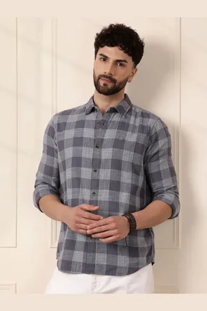 WROGN Men Comfort Fit Spread Collar Buffalo Checked Cotton Casual Shirt