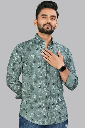 Metronaut Men Classic Fit Spread Collar Abstract Printed Cotton Casual Shirt