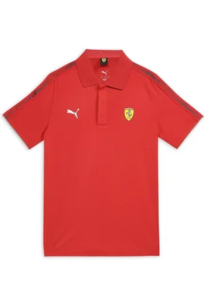 PUMA Kids Ferrari Race Youth Solid Polo Collar T-shirt