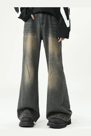 HERE&NOW Men Bootcut Light Fade Jeans